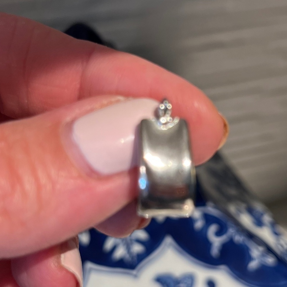 Sterling silver unique small hoop earrings